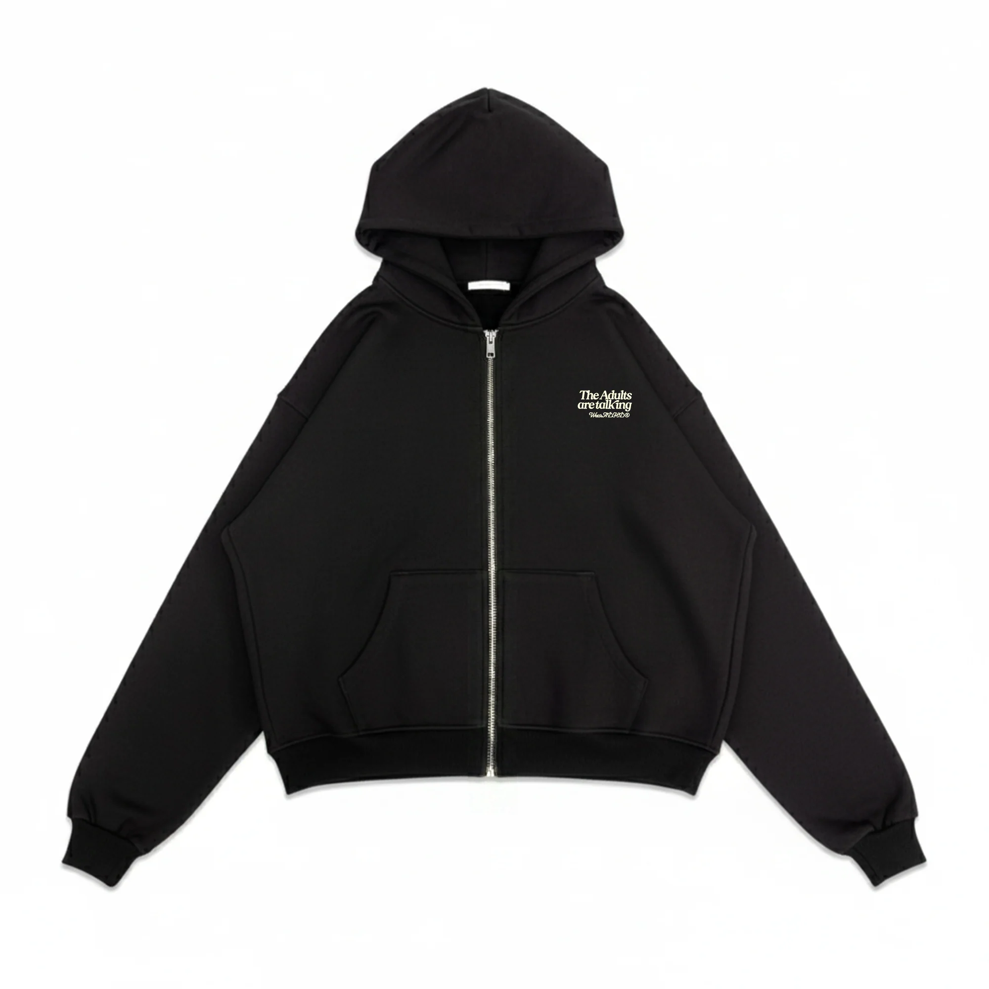 adults are talking oversized zip-up hoodie - Image 4